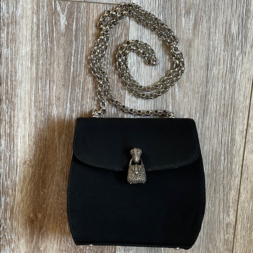VTG Judith Jack Mini Evening Purse Rolo Silver Chain Marcasite Charm Sterling